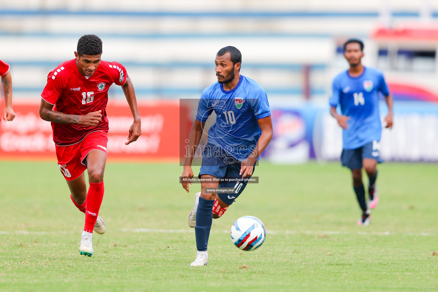 Lebanon vs Maldives in SAFF Championship 2023 held in Sree Kanteerava Stadium, Bengaluru, India, on Tuesday, 28th June 2023. Photos: Nausham Waheed, Hassan Simah / images.mv