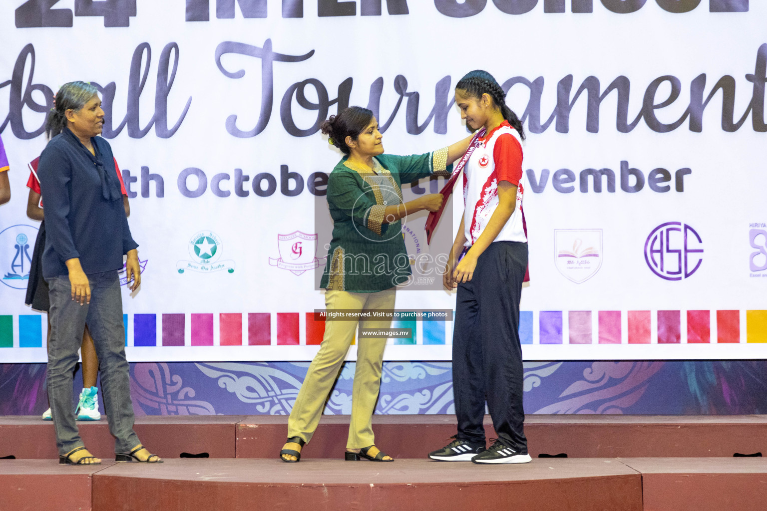 Final of 24th Interschool Netball Tournament 2023 was held in Social Center, Male', Maldives on 7th November 2023. Photos: Nausham Waheed / images.mv