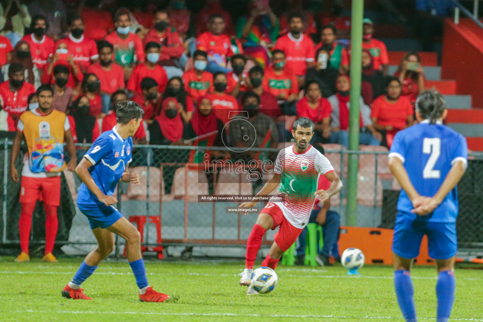 Maldives vs Nepal in SAFF Championship 2021 held on 1st October 2021 in Galolhu National Stadium, Male', Maldives