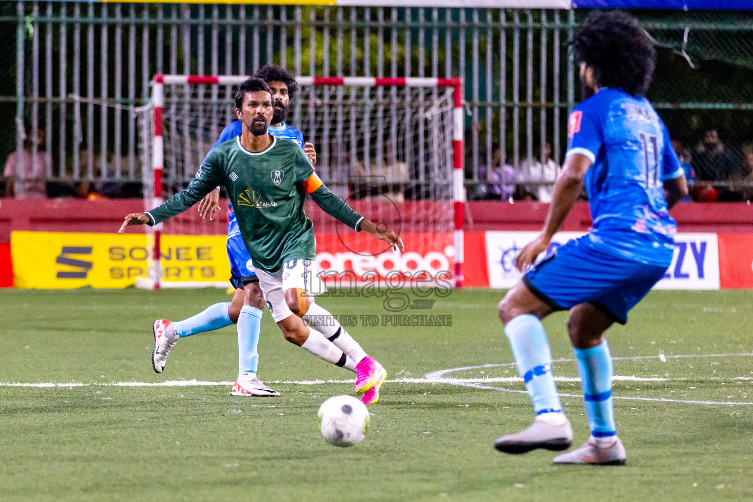 N Miladhoo vs N Maafaru in Day 6 of Golden Futsal Challenge 2024 was held on Saturday, 20th January 2024, in Hulhumale', Maldives Photos: Hassan Simah / images.mv