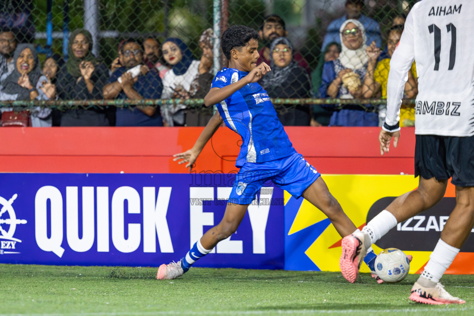 AA Mathiveri vs AA Himandhoo in Day 11 of Golden Futsal Challenge 2025 was held on Wednesday, 15th January 2025, in Hulhumale', Maldives Photos: Mohamed Mahfooz Moosa / images.mv