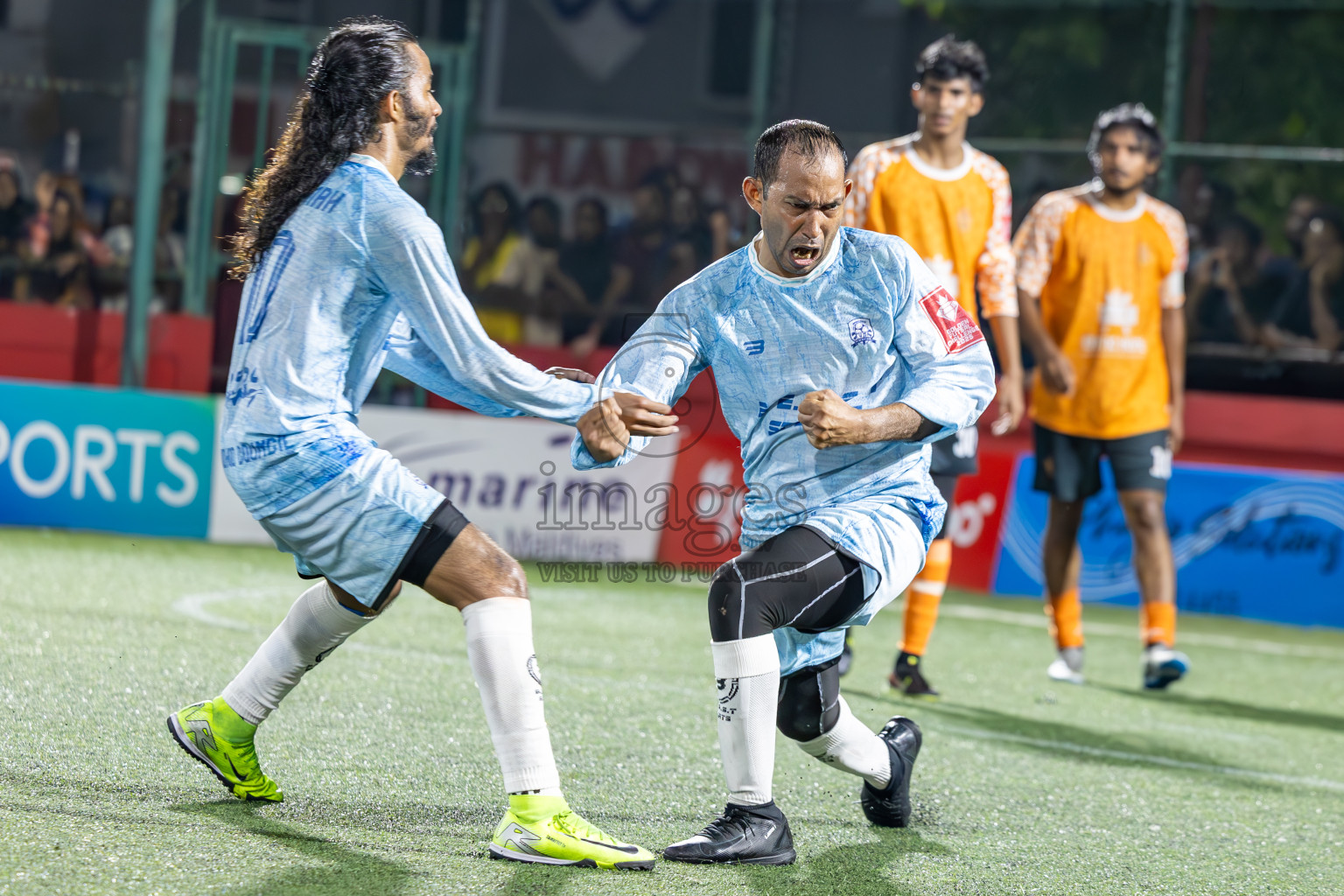 ADh Hangnaameedhoo vs ADh Kunburudhoo in Day 15 of Golden Futsal Challenge 2025 was held on Sunday, 19th January 2025, in Hulhumale', Maldives. Photos: Ismail Thoriq / images.mv
