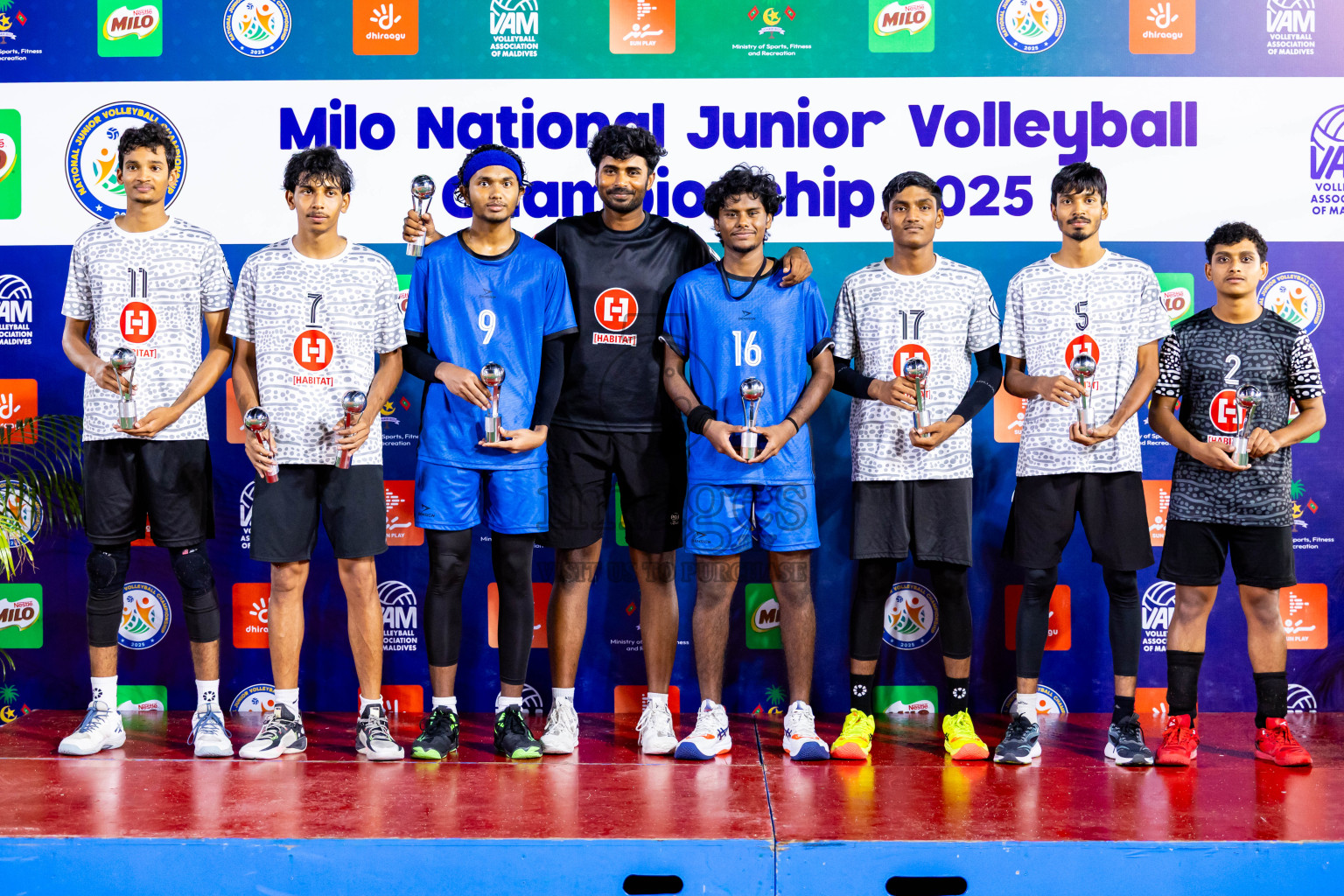 Maathoda Sports Club vs Sports Club City in the Finals of Milo National Junior Volleyball Championship 2025 Men's Division was held on Sunday, 30th November 2025 at Ekuveni Turf Court Male', Maldives. Photos: Nausham Waheed / images.mv