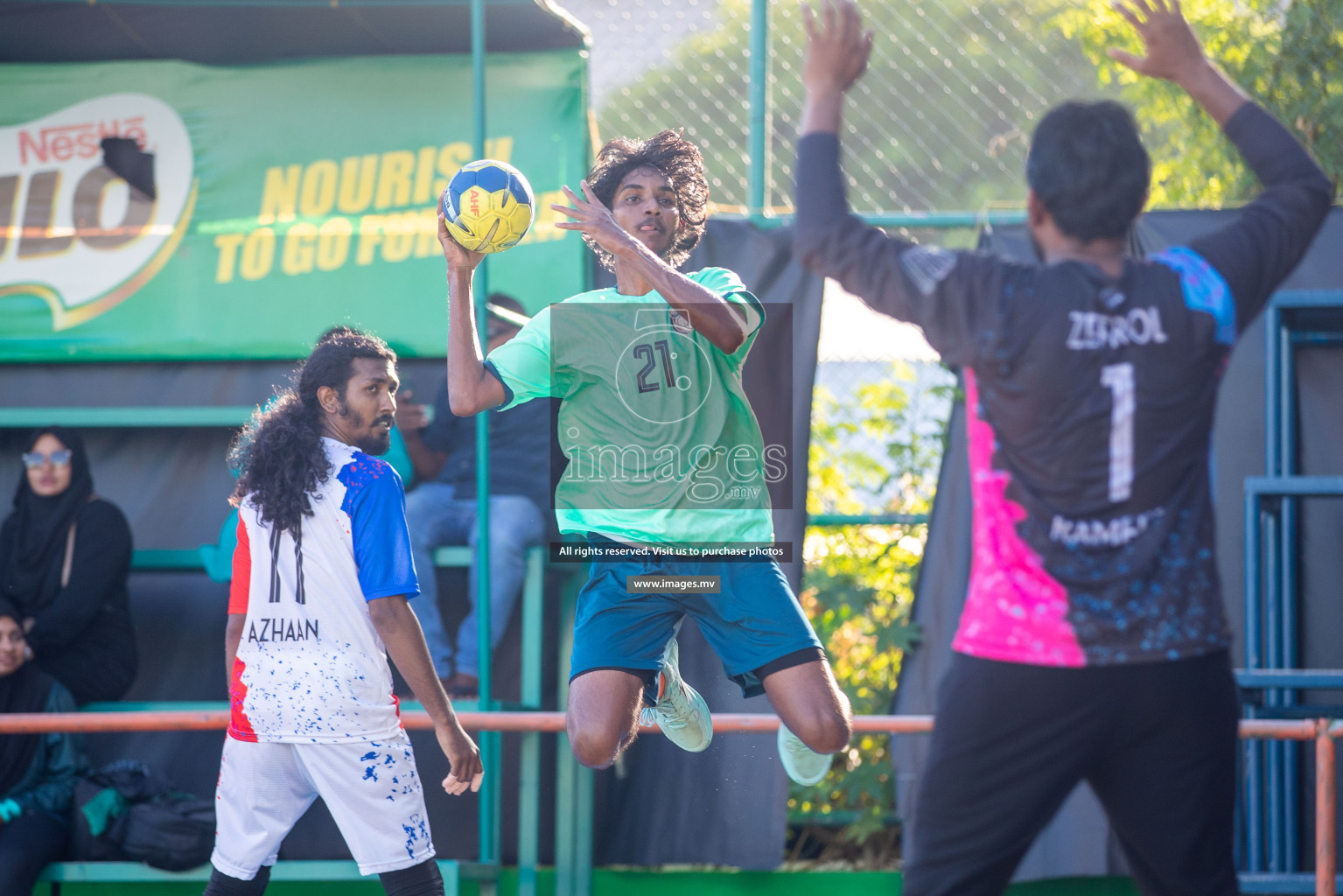 Day 6 of 6th MILO Handball Maldives Championship 2023, held in Handball ground, Male', Maldives on Thursday, 25th May 2023 Photos: Shuu Abdul Sattar/ Images.mv