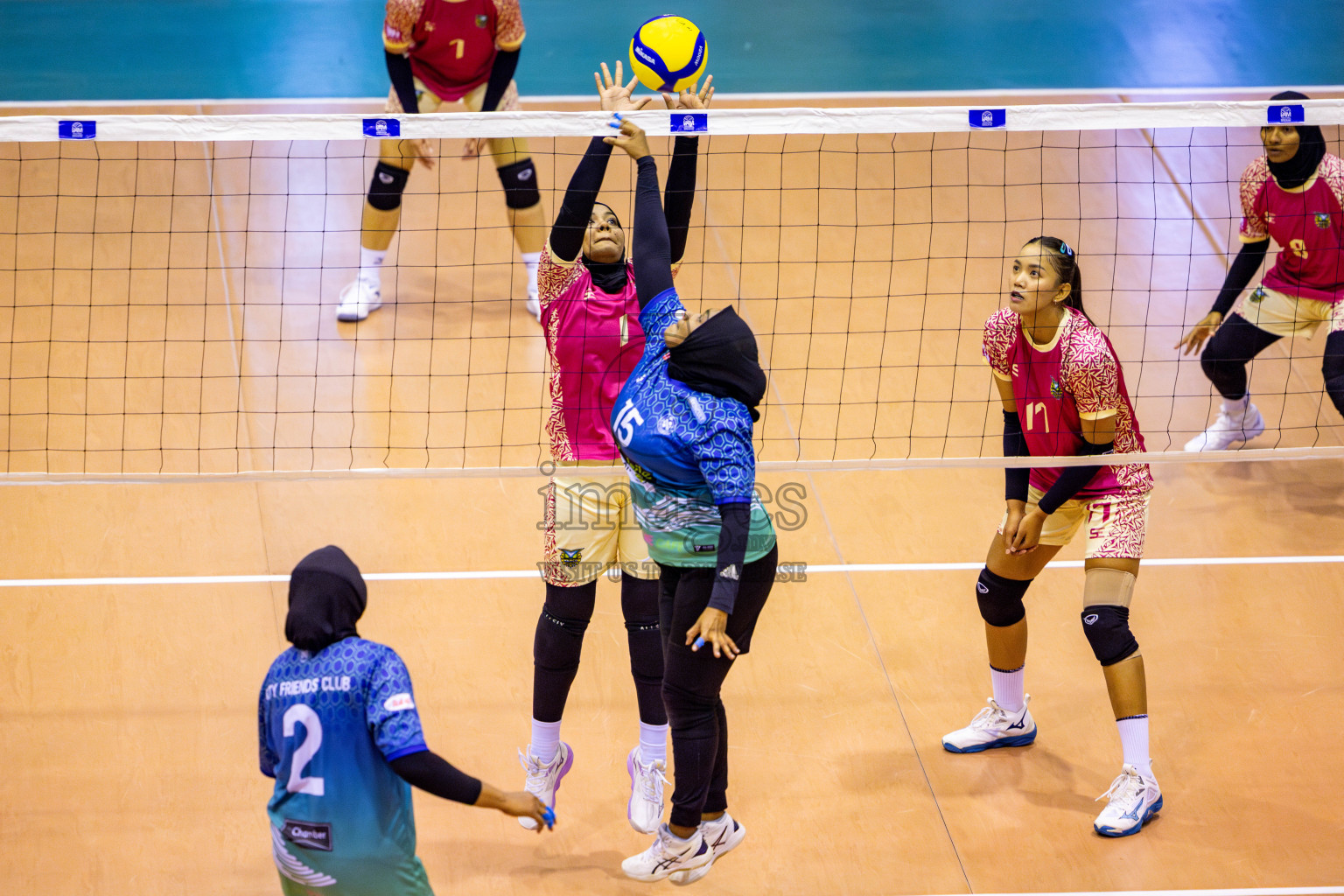 Club WAMCO vs City Friends Club in Day 6 of Women's Division of VAM Cup 2025 held in Male', Maldives on Monday, 14th April 2025 at Social Center Indoor Hall Photos By: Nausham Waheed / images.mv