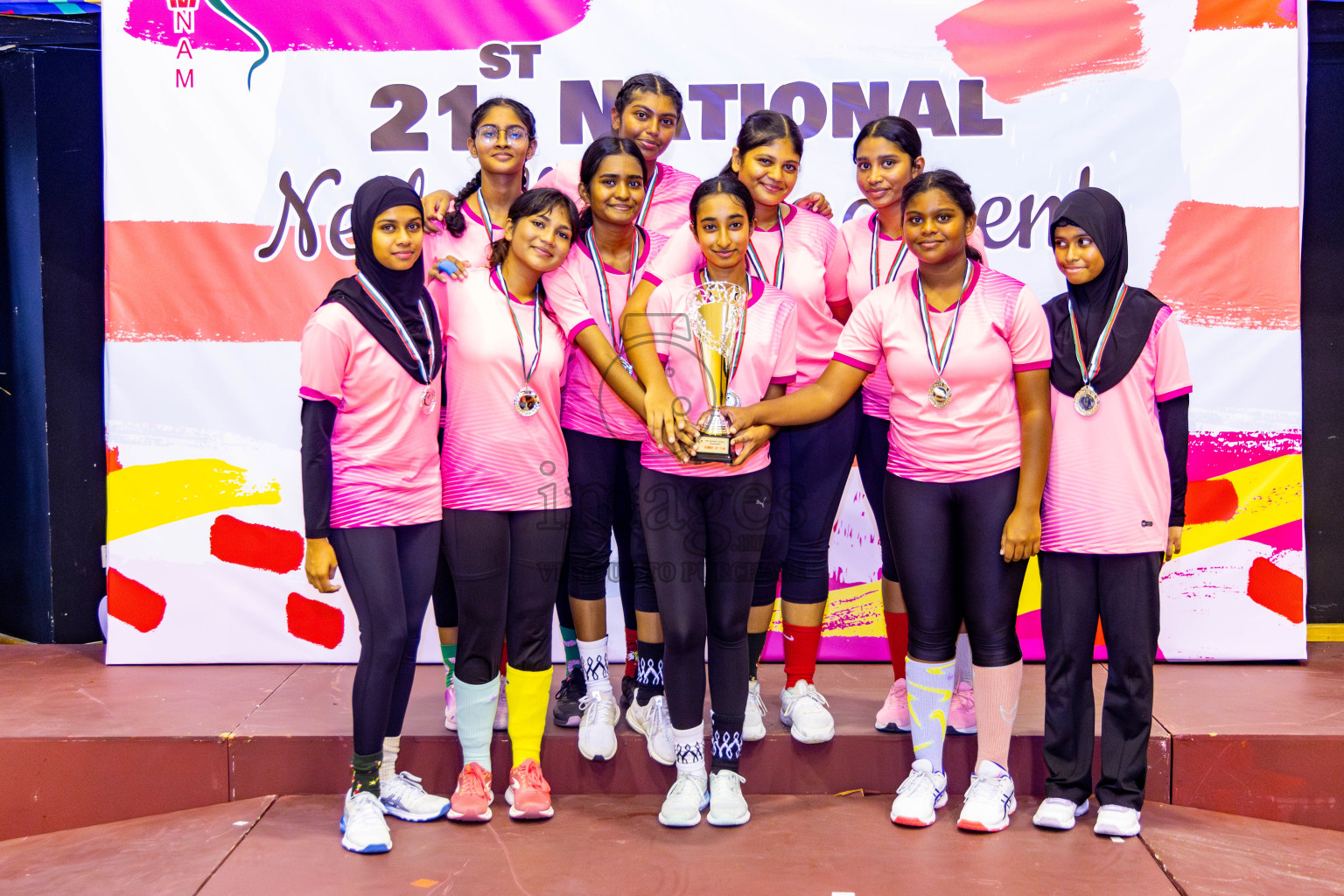 Sports Club Skylark vs Youth United Sports Club in Final of 21st National Netball Tournament was held in Social Canter at Male', Maldives on Monday, 13th May 2024. Photos: Nausham Waheed / images.mv