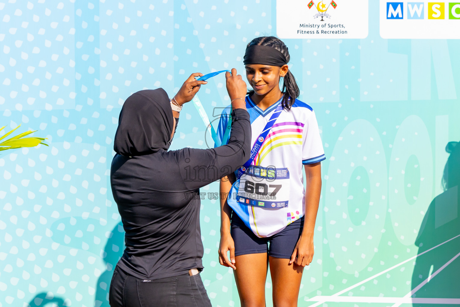 Day 3 of MWSC Interschool Athletics Championships 2024 held in Hulhumale Running Track, Hulhumale, Maldives on Monday, 11th November 2024. Photos by: Nausham Waheed / Images.mv