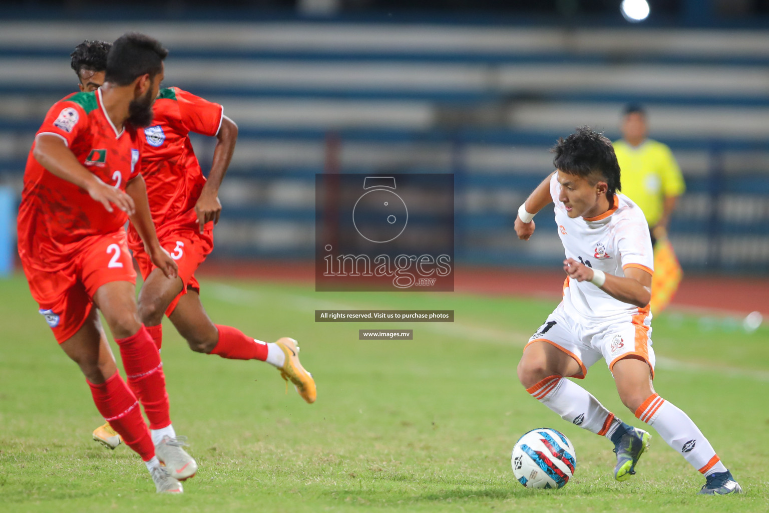 Bhutan vs Bangladesh in SAFF Championship 2023 held in Sree Kanteerava Stadium, Bengaluru, India, on Wednesday, 28th June 2023. Photos: Hassan Simah / images.mv