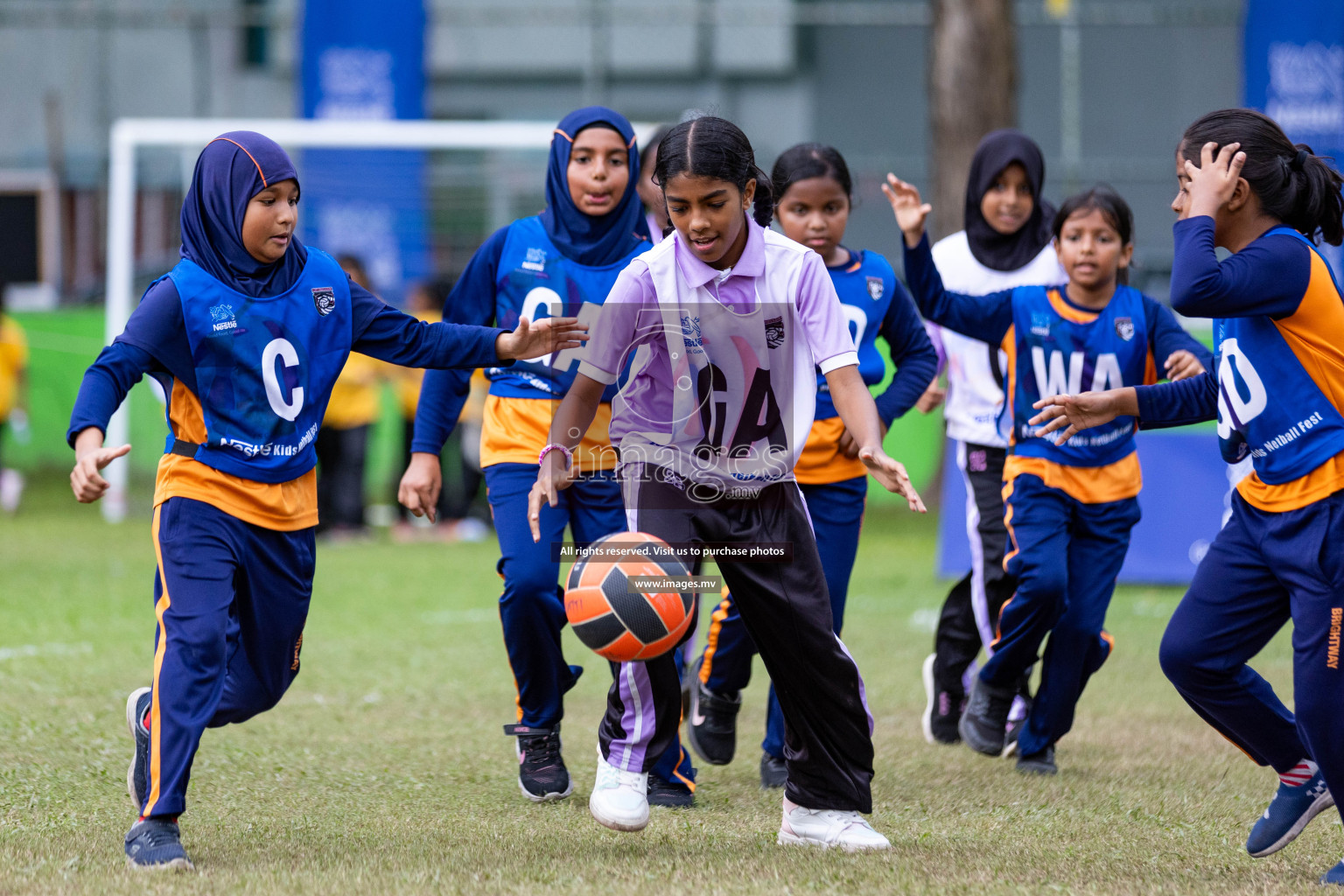 Day 2 of Nestle' Kids Netball Fiesta 2023 held in Henveyru Stadium, Male', Maldives on Thursday, 1st December 2023. Photos by Nausham Waheed / Images.mv