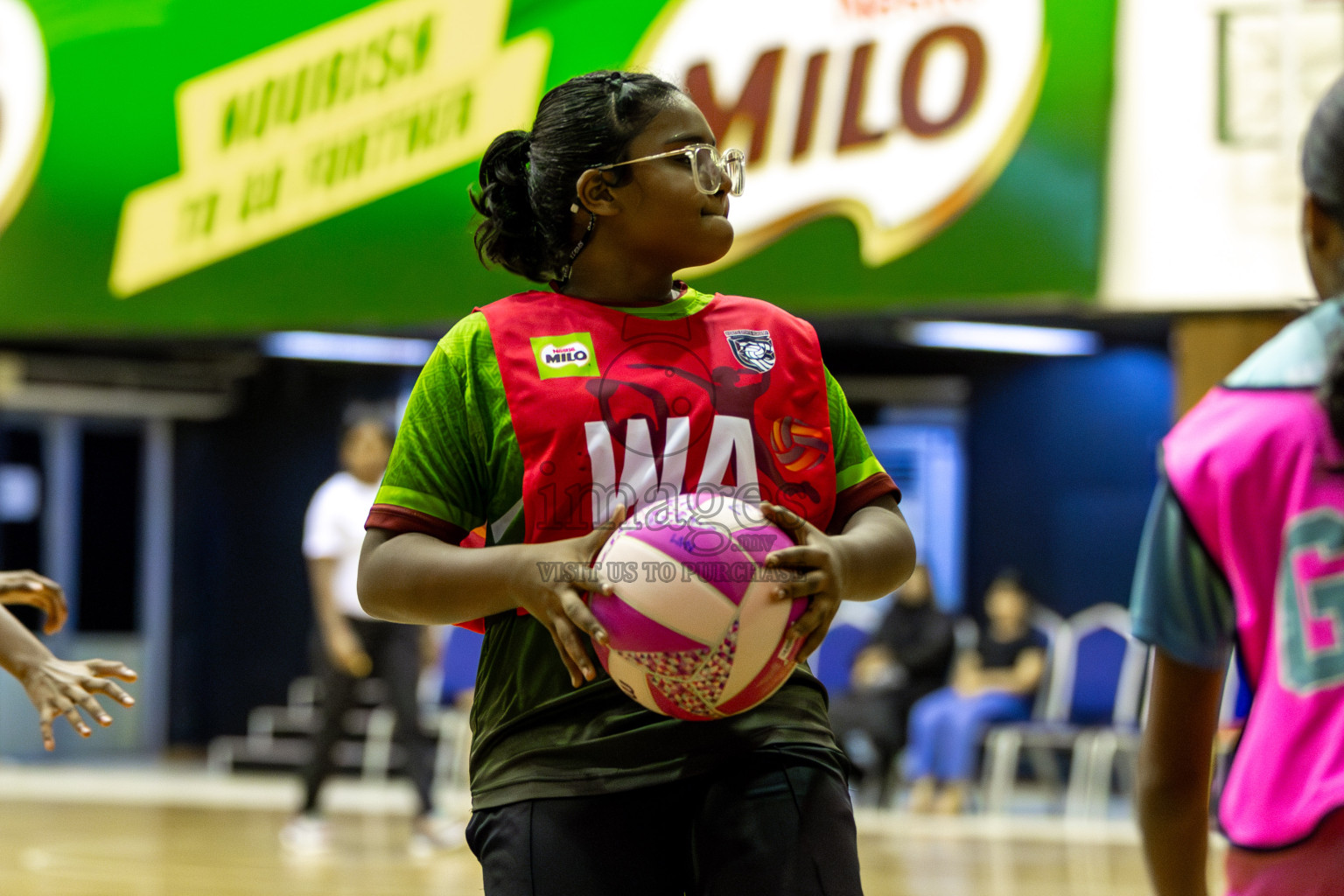 Fionti SC vs Netkids A  in Day 6 of 3rd Netball Junior Championship, held at Social Center on Friday 24th January 2025 . Photos: Shuu Abdul Sattar / images.mv