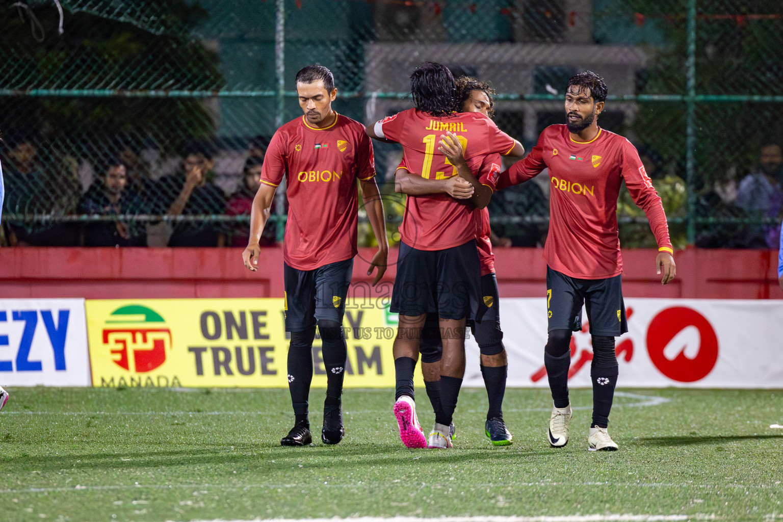 Dh. Kudahuvadhoo VS N. Kendhikulhudhoo in Round of 16 on Day 40 of Golden Futsal Challenge 2024 which was held on Tuesday, 27th February 2024, in Hulhumale', Maldives Photos: Hassan Simah / images.mv