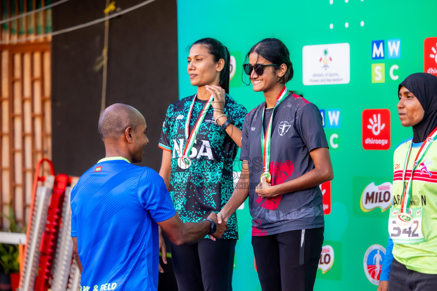 Day 1 of 12th Milo Association Championships was held in Ekuveni Track at Male', Maldives on Thursday, 24th April 2025. Photos: Nausham Waheed / images.mv