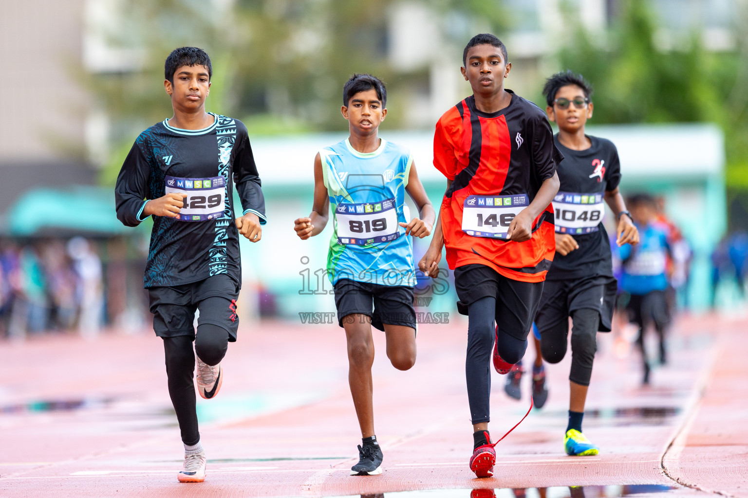 Day 1 of MWSC Interschool Athletics Championships 2024 held in Hulhumale Running Track, Hulhumale, Maldives on Saturday, 9th November 2024. 
Photos by: Ismail Thoriq / images.mv