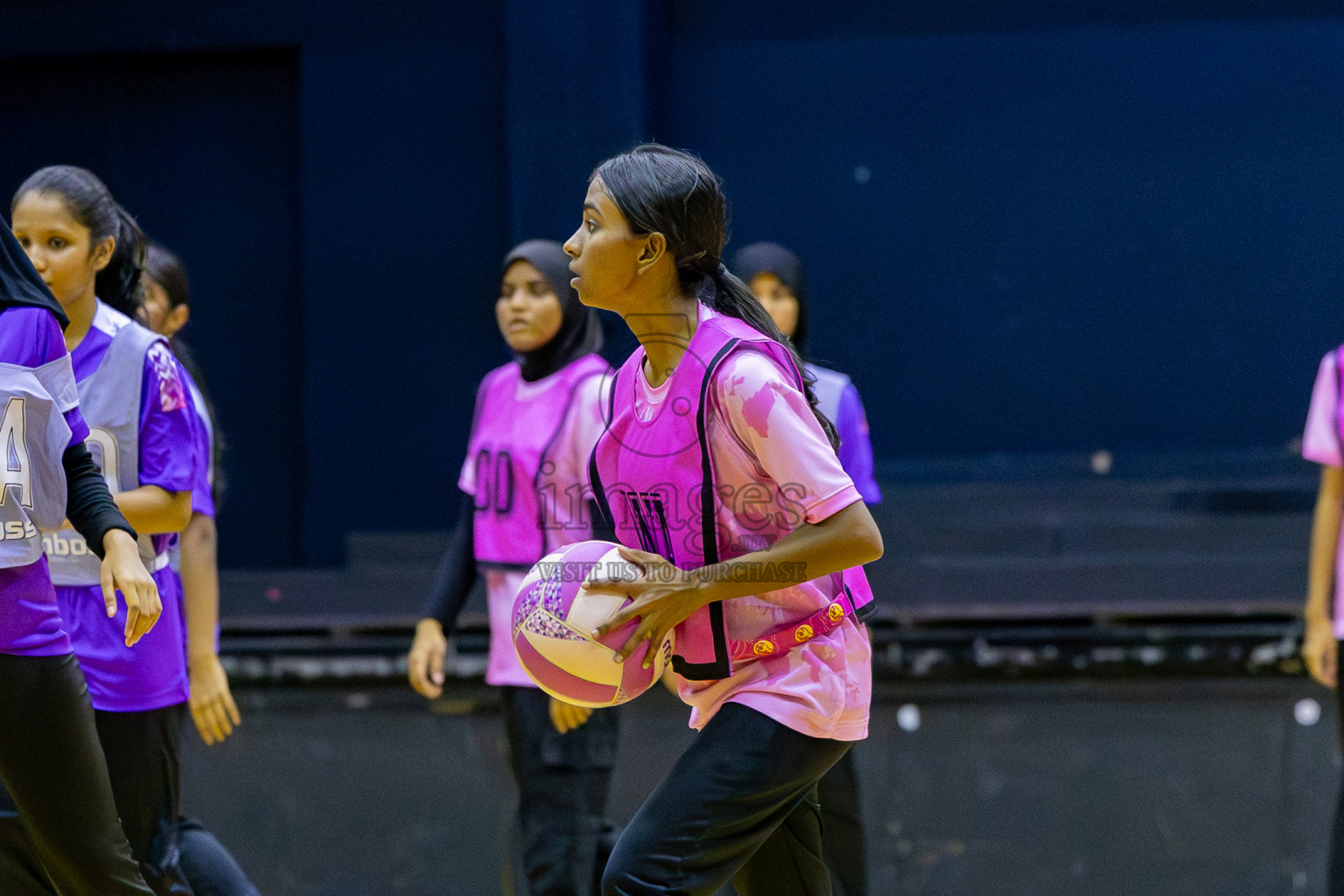 Invicto SC vs Xenith SC A in Day 3 of 24th Milo Netball Association Championship held in Social Center at Male', Maldives on Wednesday, 3rd September 2025. Photos: Mohamed MahfoozMoosa / images.mv