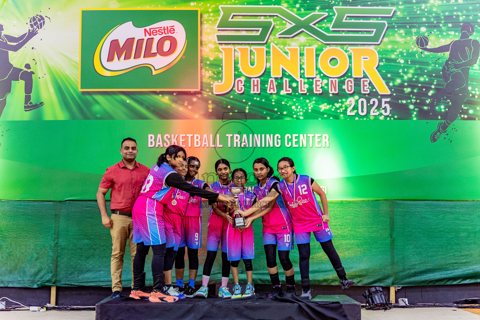 Day 3 of Milo 5 x 5 Junior Challenge 2025 - Basketball tournament held in Basketball Training Center, Male', Maldives on Saturday, 11th October 2025. Photos by: Nausham Waheed, Areef Adam / Images.mv