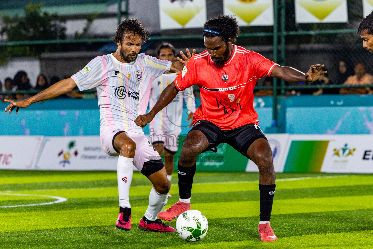 Ifhaams vs J Kovi Goani in Day 1 of Laamehi Dhiggaru Ekuveri Futsal Challenge 2025 was held on Thursday, 24th July 2025, at Dhiggaru Futsal Ground, Dhiggaru, Maldives Photos: Nausham Waheed / images.mv