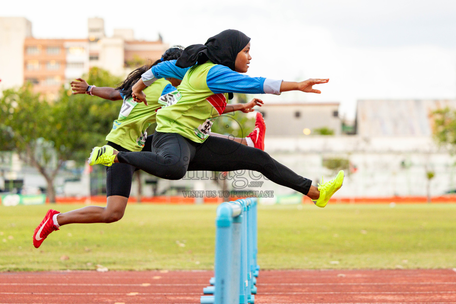 Day 2 of 12th Milo Association Championships was held in Ekuveni Track at Male', Maldives on Friday, 25th April 2025. Photos: Hassan Simah / images.mv