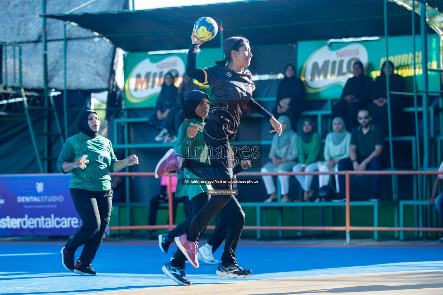 Day 7 of 6th MILO Handball Maldives Championship 2023, held in Handball ground, Male', Maldives on Friday, 26th May 2023 Photos: Shuu Abdul Sattar/ Images.mv