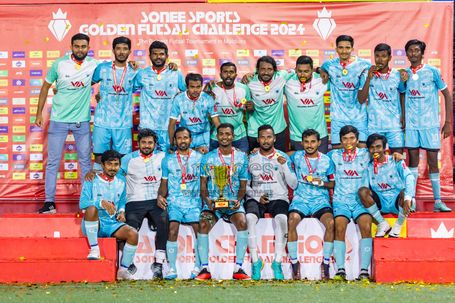 HA Utheemu HA Dhidhdhoo in Day 23 of Golden Futsal Challenge 2024 was held on Tuesday , 6th February 2024 in Hulhumale', Maldives Photos: Nausham Waheed / images.mv