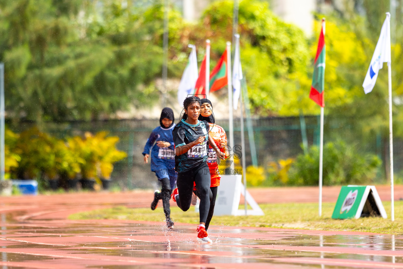 Day 1 of MWSC Interschool Athletics Championships 2024 held in Hulhumale Running Track, Hulhumale, Maldives on Saturday, 9th November 2024. 
Photos by: Ismail Thoriq / images.mv