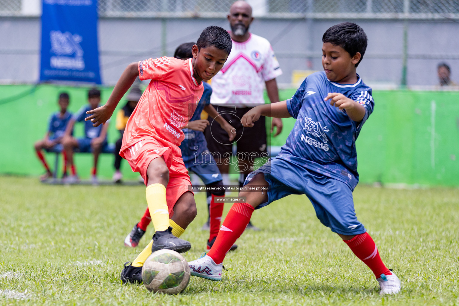 Day 1 of Milo kids football fiesta, held in Henveyru Football Stadium, Male', Maldives on Wednesday, 11th October 2023 Photos: Nausham Waheed/ Images.mv