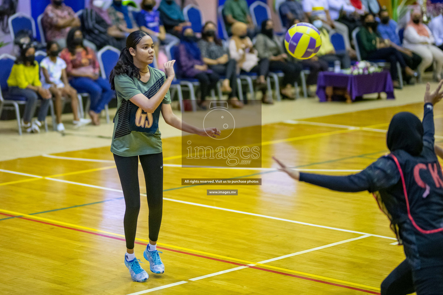 Kulhudhuffushi Youth & R.C vs Club Green Streets in the Finals of Milo National Netball Tournament 2021 (Women's) held on 5th December 2021 in Male', Maldives Photos: Ismail Thoriq / images.mv