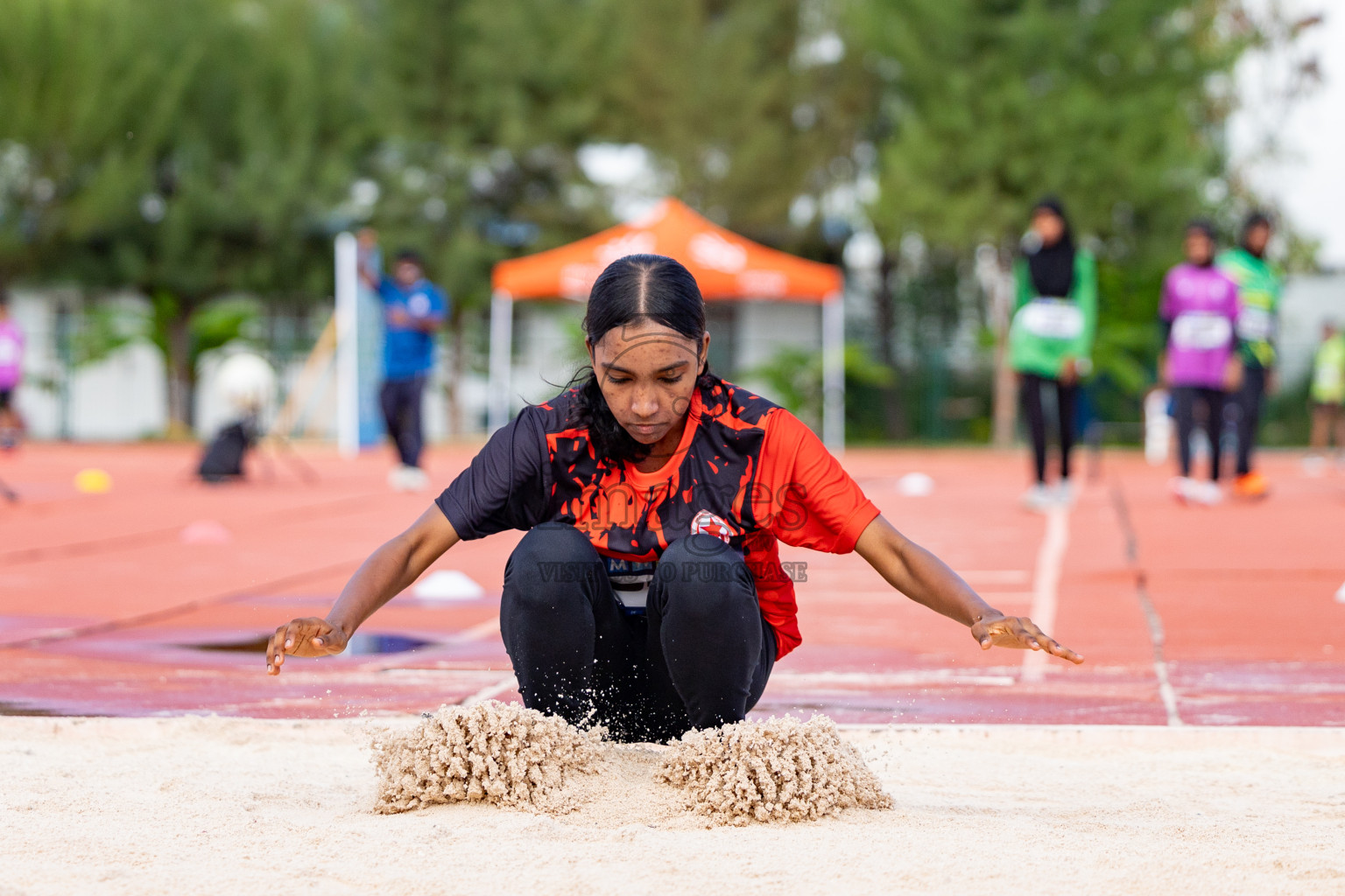 Day 2 of MWSC Interschool Athletics Championships 2024 held in Hulhumale Running Track, Hulhumale, Maldives on Sunday, 10th November 2024. 
Photos by:  Hassan Simah / Images.mv