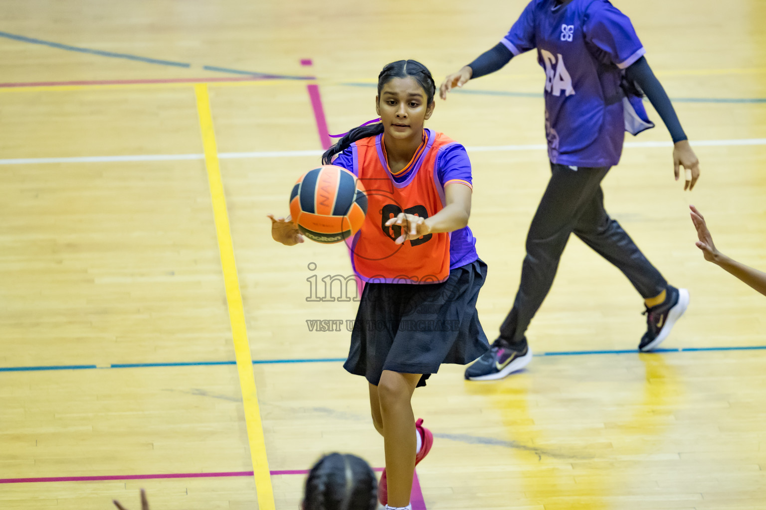 Day 12 of 25th Inter-School Netball Tournament was held in Social Center at Male', Maldives on Thursday, 22nd August 2024.