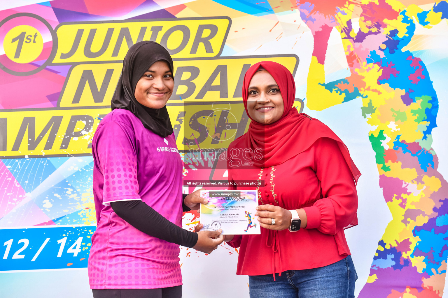 Final of Junior Netball Championship 2022 held in Male', Maldives on 19th March 2022. Photos by Nausham Waheed