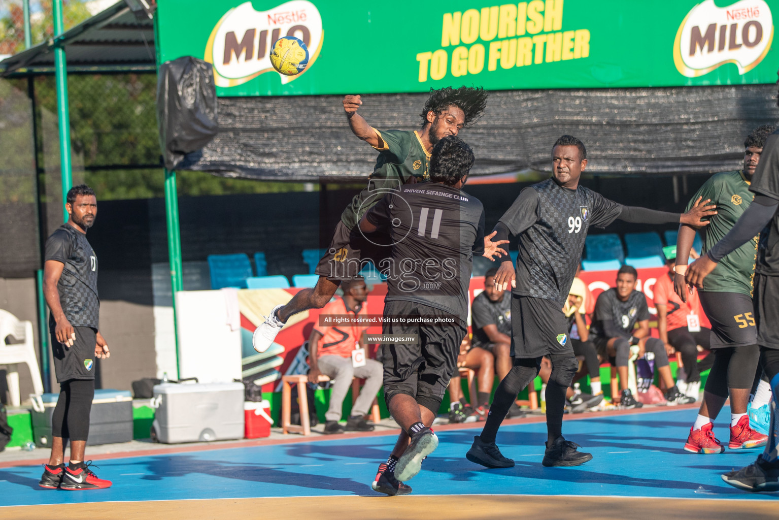 Day 5 of 6th MILO Handball Maldives Championship 2023, held in Handball ground, Male', Maldives on Friday, 24th May 2023 Photos: Shuu Abdul Sattar/ Images.mv