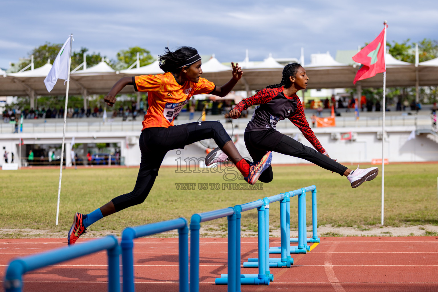 Day 2 of MWSC Interschool Athletics Championships 2024 held in Hulhumale Running Track, Hulhumale, Maldives on Sunday, 10th November 2024. 
Photos by: Hassan Simah / Images.mv