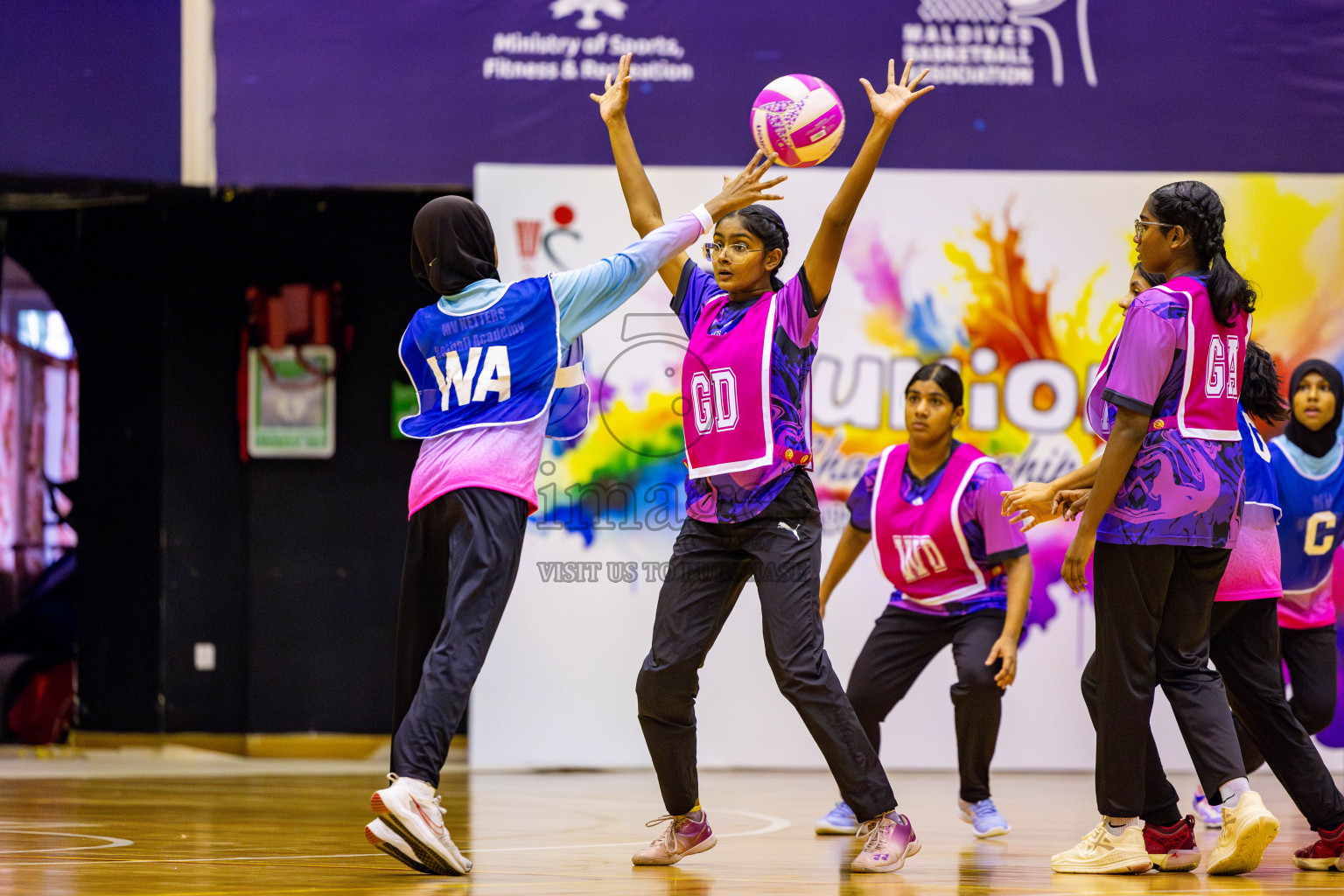 MV Netters Acadamy vs N Sports Academy in Day 2 of 3rd Junior Championship - Netball association of Maldives, held at Social Center on Monday 20th January 2025 . Photos by Nausham Waheed