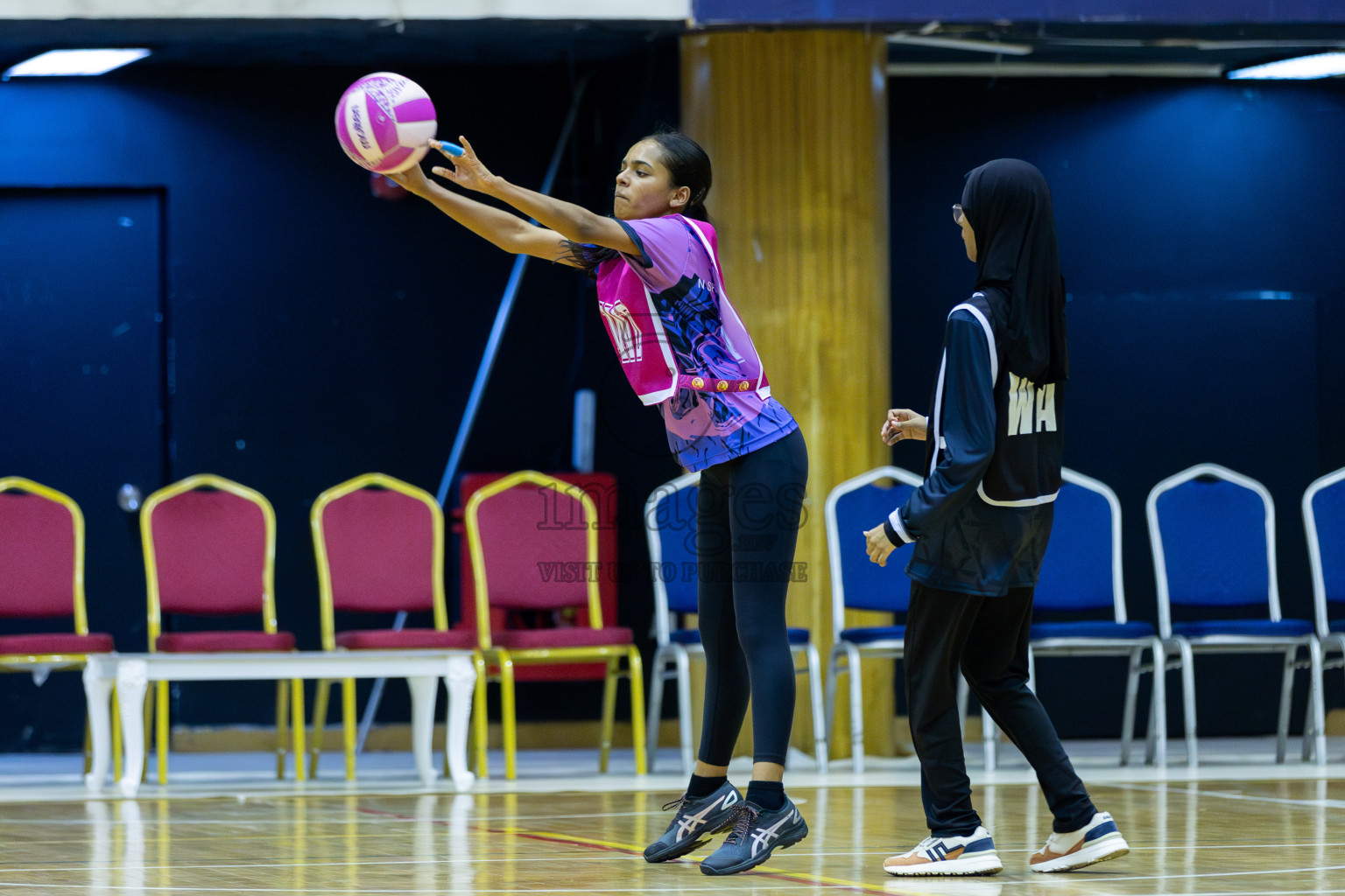 N Sports Academy  B vs AIS Netball Academy in Day 1 of 3rd Junior Championship - Netball association of Maldives, held at Social Center on 19th January 2025 . Photos by Shuu Abdul Sattar
