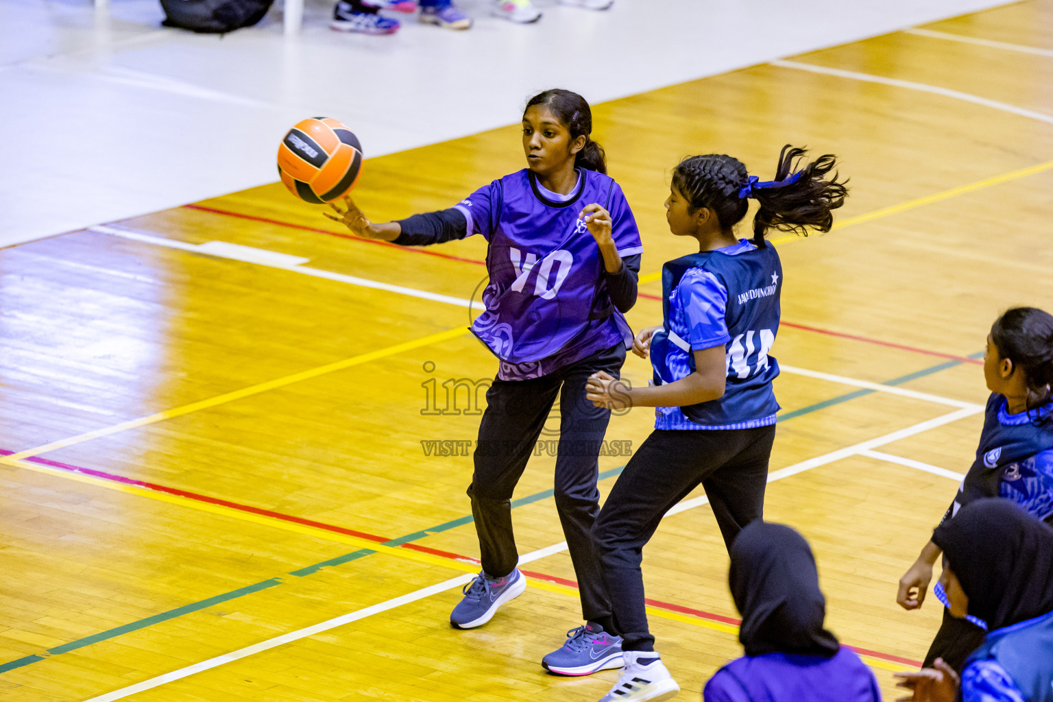 Day 7 of 25th Inter-School Netball Tournament was held in Social Center at Male', Maldives on Saturday, 17th August 2024. Photos: Nausham Waheed / images.mv