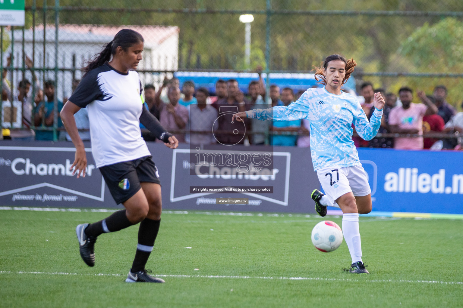 MPL vs DSC in Eighteen Thirty Women's Futsal Fiesta 2022 was held in Hulhumale', Maldives on Monday, 17th October 2022. Photos: Hassan Simah, Mohamed Mahfooz Moosa / images.mv