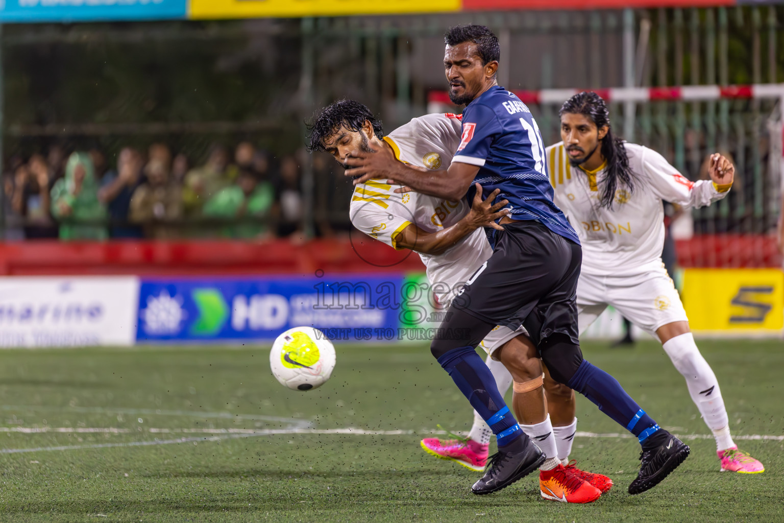 K Gaafaru vs Dhandimgu in Round of 16 on Day 40 of Golden Futsal Challenge 2024 which was held on Tuesday, 27th February 2024, in Hulhumale', Maldives Photos: Ismail Thoriq / images.mv