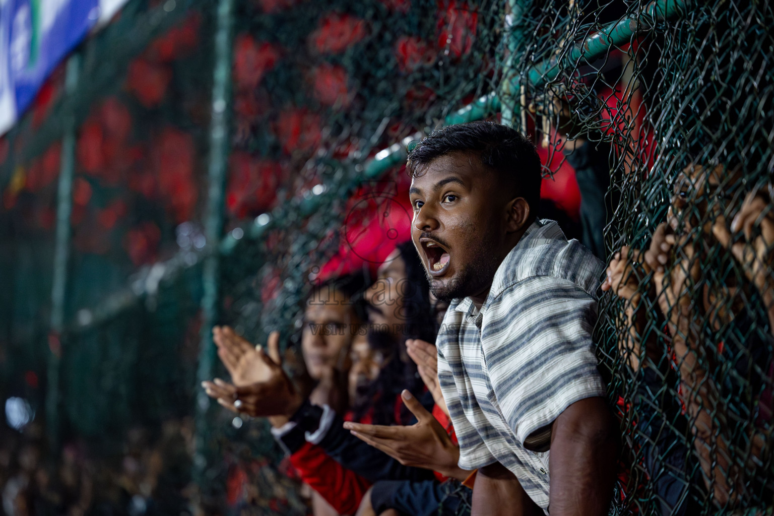 L. Gan VS HDh. Naivaadhoo in Round of 16 on Day 40 of Golden Futsal Challenge 2024 which was held on Tuesday, 27th February 2024, in Hulhumale', Maldives Photos: Hassan Simah / images.mv