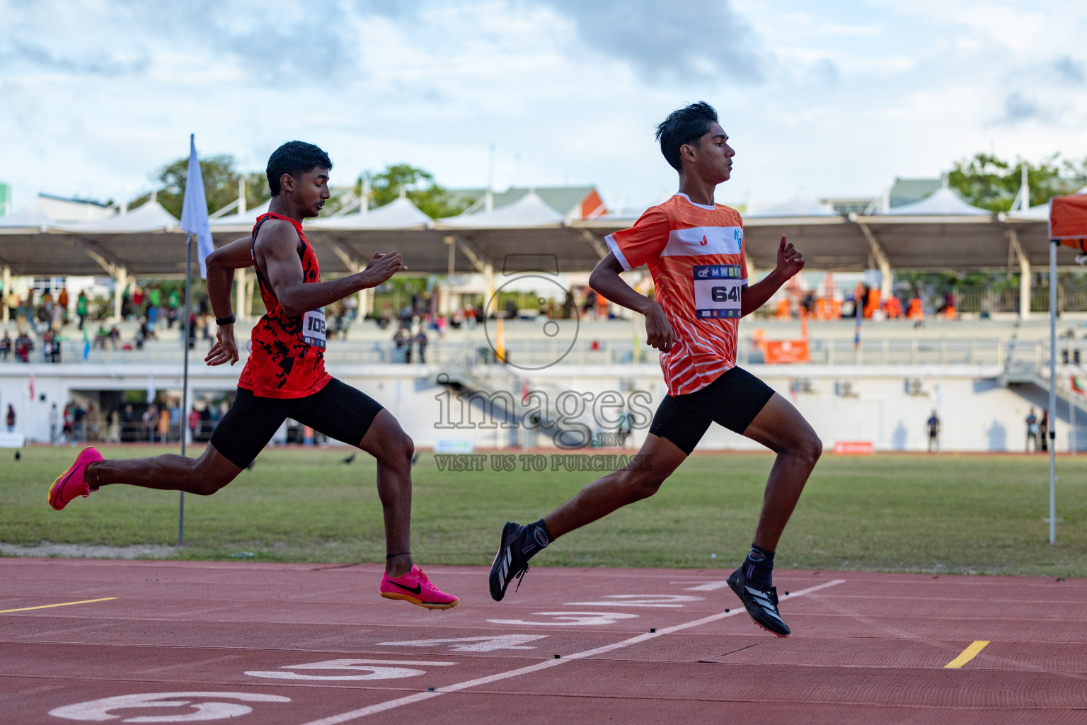 Day 1 of MWSC Interschool Athletics Championships 2024 held in Hulhumale Running Track, Hulhumale, Maldives on Saturday, 9th November 2024. 
Photos by: Hassan Simah / Images.mv