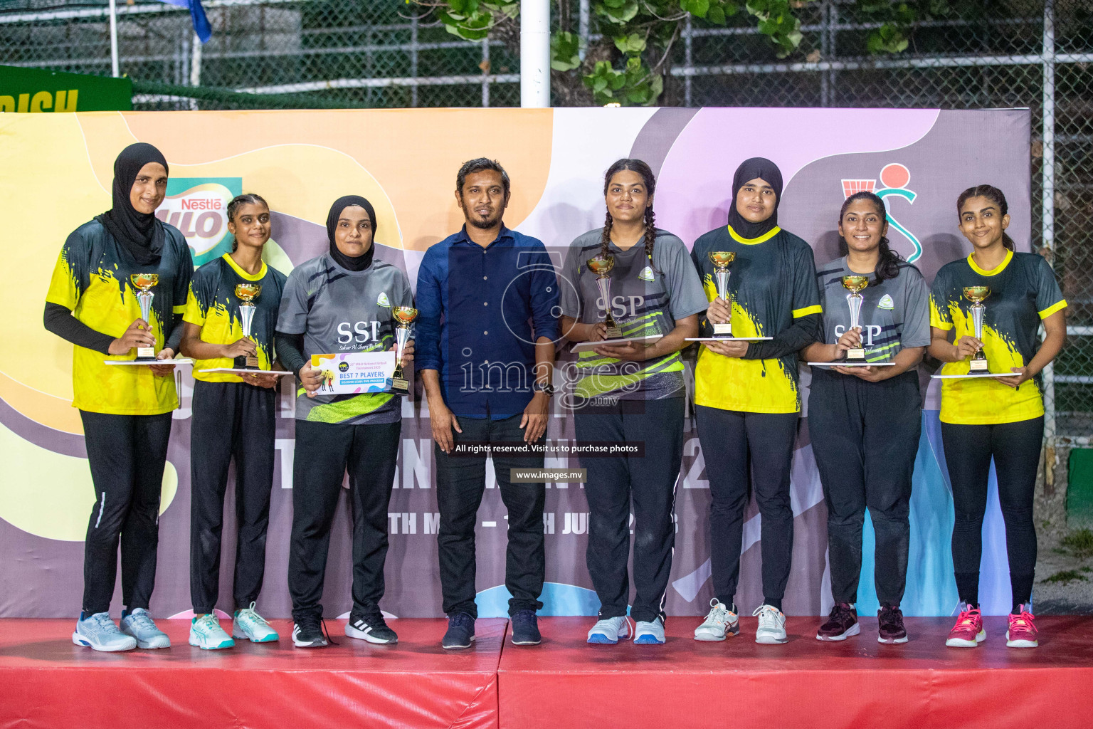 Final of 20th Milo National Netball Tournament 2023, held in Synthetic Netball Court, Male', Maldives on 11th June 2023 Photos: Nausham Waheed/ Images.mv