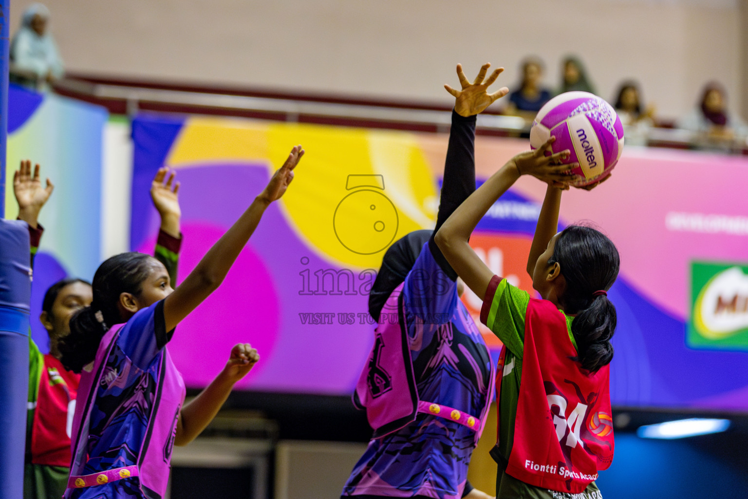 N Sports Academy A vs Fiontti Sports Club  in Day 3 of 3rd Netball Junior Championship, held at Social Center on Tuesday, 21st January 2025 . 
Photos: Hassan Simah / images.mv