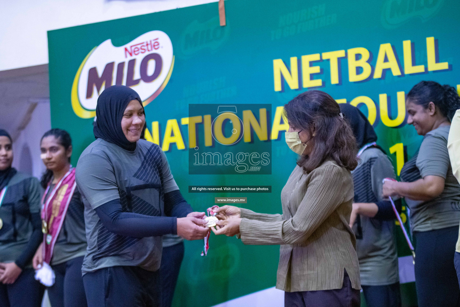 Kulhudhuffushi Youth & R.C vs Club Green Streets in the Finals of Milo National Netball Tournament 2021 (Women's) held on 5th December 2021 in Male', Maldives Photos: Ismail Thoriq / images.mv