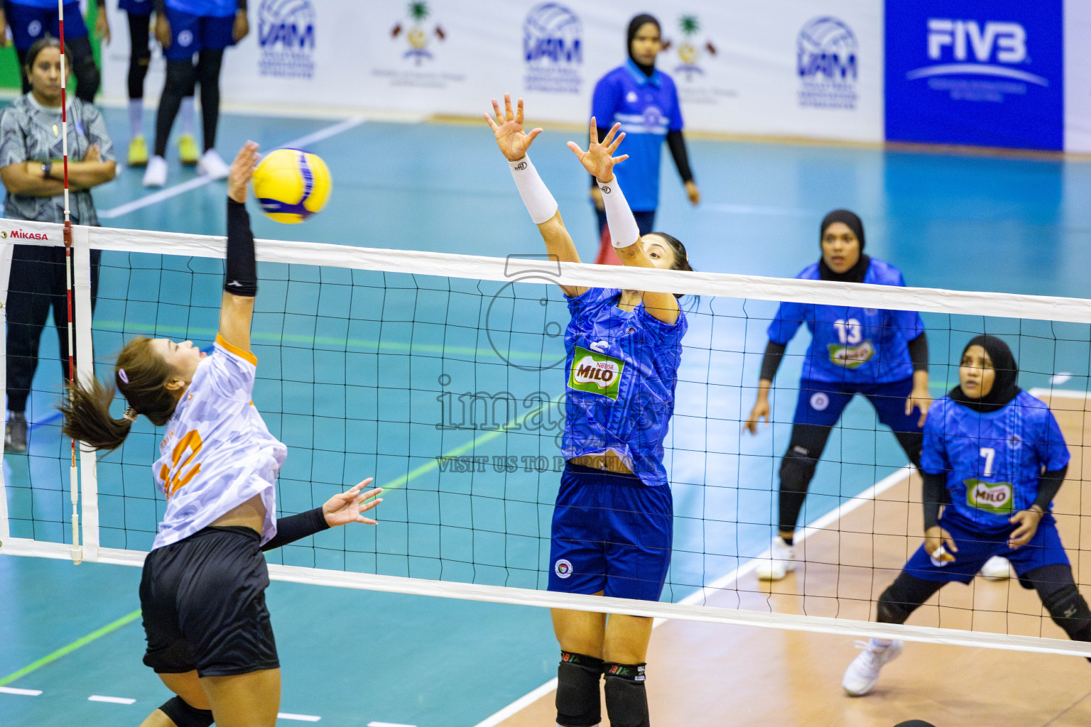 Police Club vs Flexor Sports Club in Day 1 of National Volleyball League 2025 - Women's Division held in Male', Maldives on Saturday, 19th April 2025 at Social Center Indoor Hall Photos 
By: Hassan Simah / images.mv