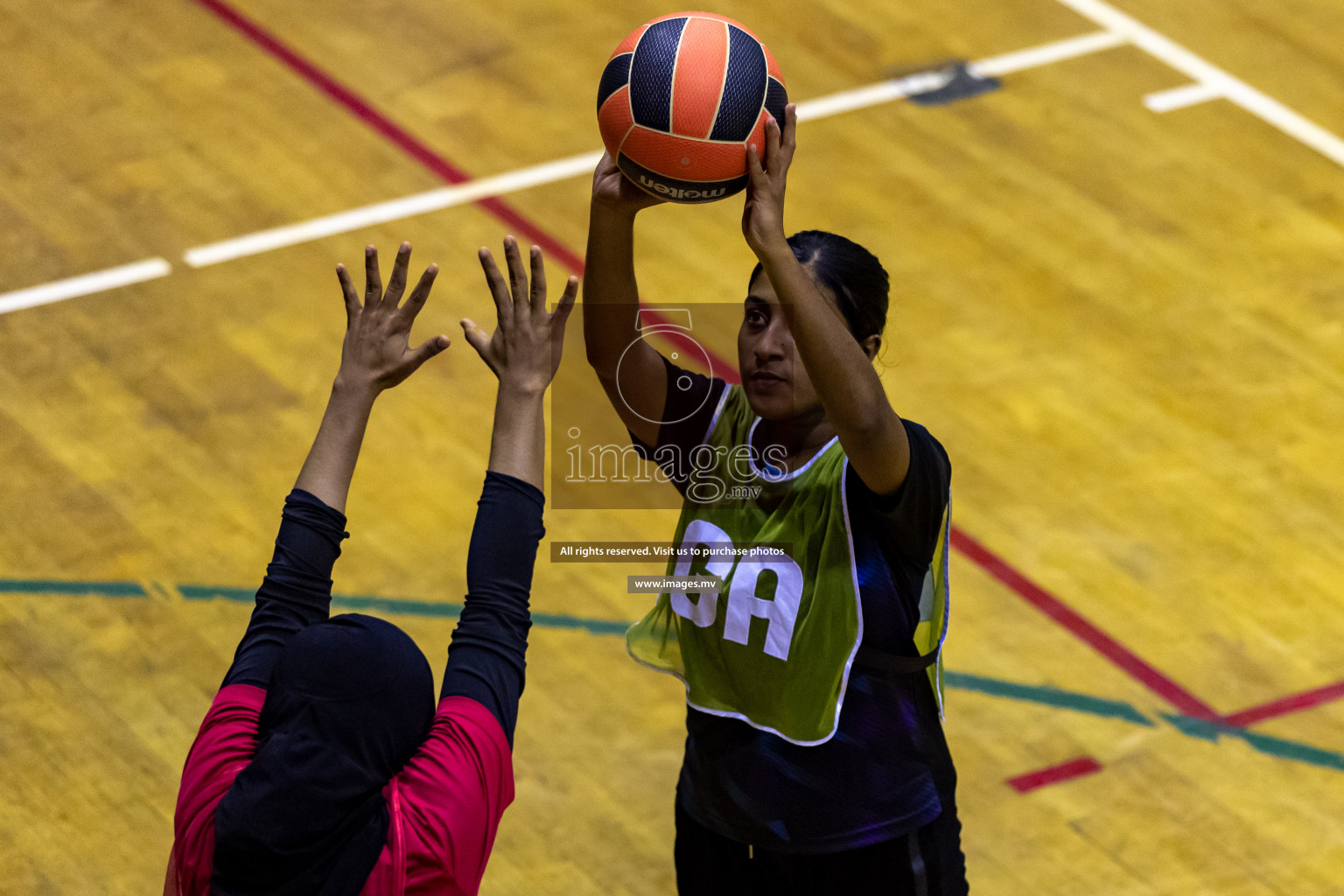 Lorenzo Sports Club vs Youth United Sports Club in the Milo National Netball Tournament 2022 on 20 July 2022, held in Social Center, Male', Maldives. Photographer: Hassan Simah / Images.mv