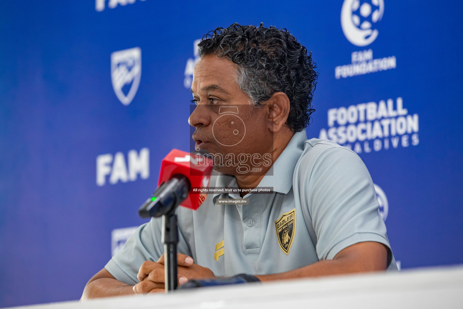 Charity Shield 2023 Pre Match Press Conference held in National Football Stadium, Male', Maldives Photos: Nausham Waheed / Images.mv