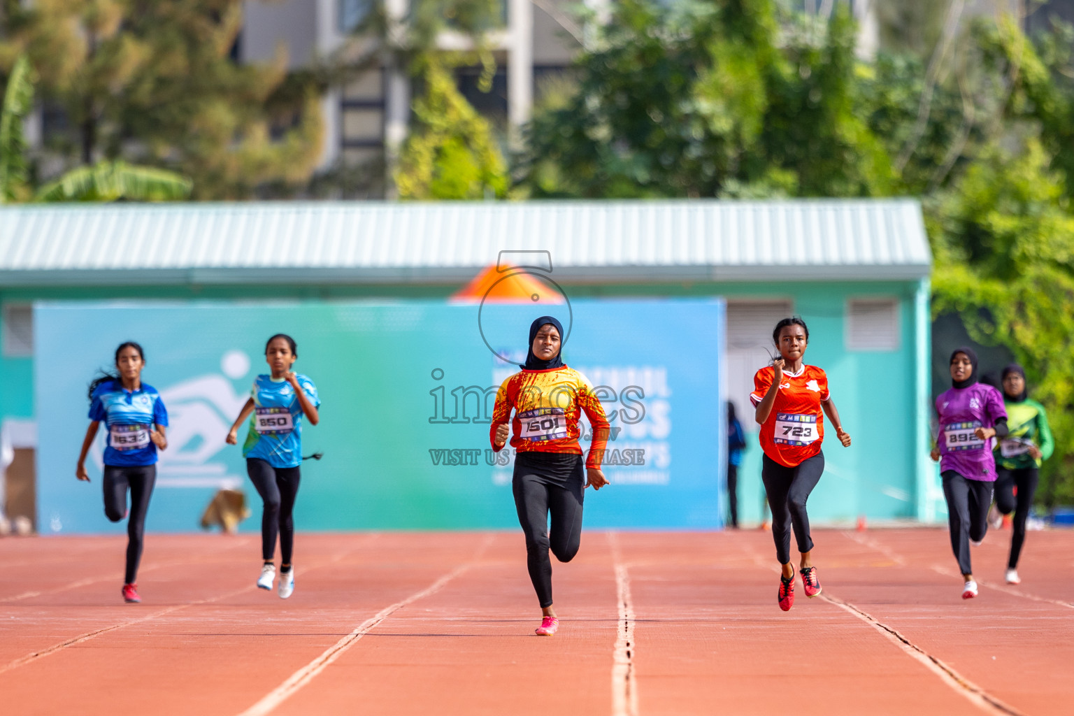 Day 4 of MWSC Interschool Athletics Championships 2024 held in Hulhumale Running Track, Hulhumale, Maldives on Tuesday, 12th November 2024. Photos by: Raaif Yoosuf / Images.mv