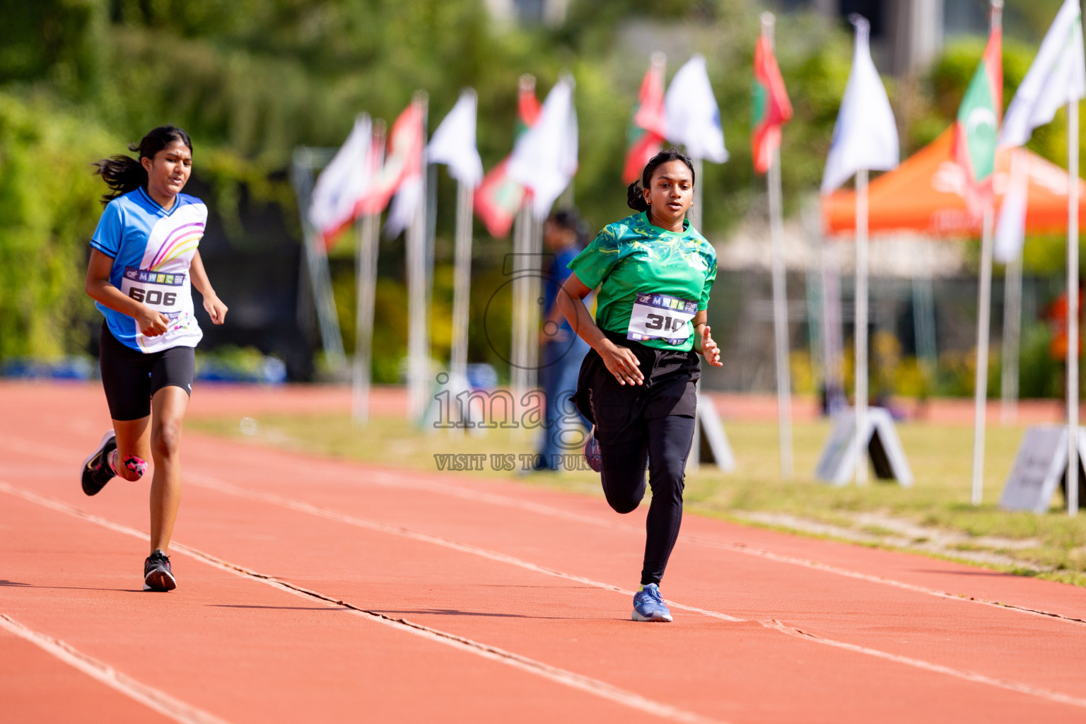 Day 3 of MWSC Interschool Athletics Championships 2024 held in Hulhumale Running Track, Hulhumale, Maldives on Monday, 11th November 2024. 
Photos by: Hassan Simah / Images.mv