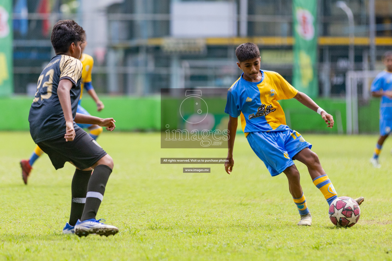 Day 1 of MILO Academy Championship 2023 (u14) was held in Henveyru Stadium Male', Maldives on 3rd November 2023. Photos: Nausham Waheed / images.mv