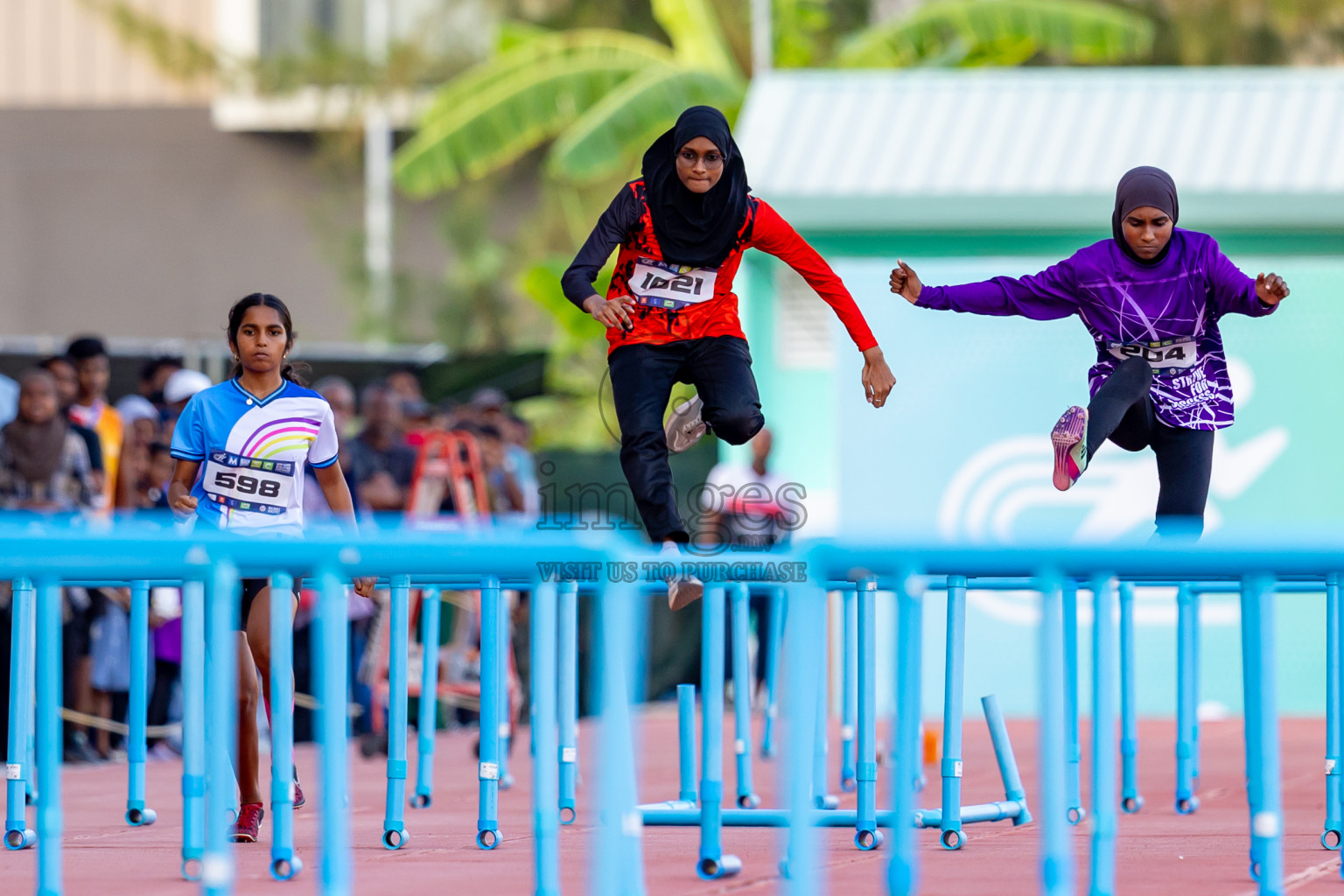 Day 4 of MWSC Interschool Athletics Championships 2024 held in Hulhumale Running Track, Hulhumale, Maldives on Tuesday, 12th November 2024. Photos by: Nausham Waheed / Images.mv