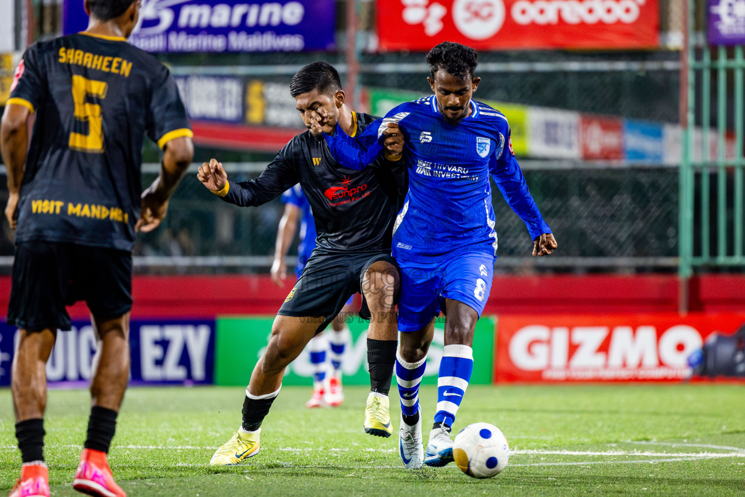 ADh Mandhoo vs AA Mathiveri in zone round Day 30 of Golden Futsal Challenge 2025 was held on Monday , 3rd February 2025, in Hulhumale', Maldives. Photos: Nausham Waheed / images.mv