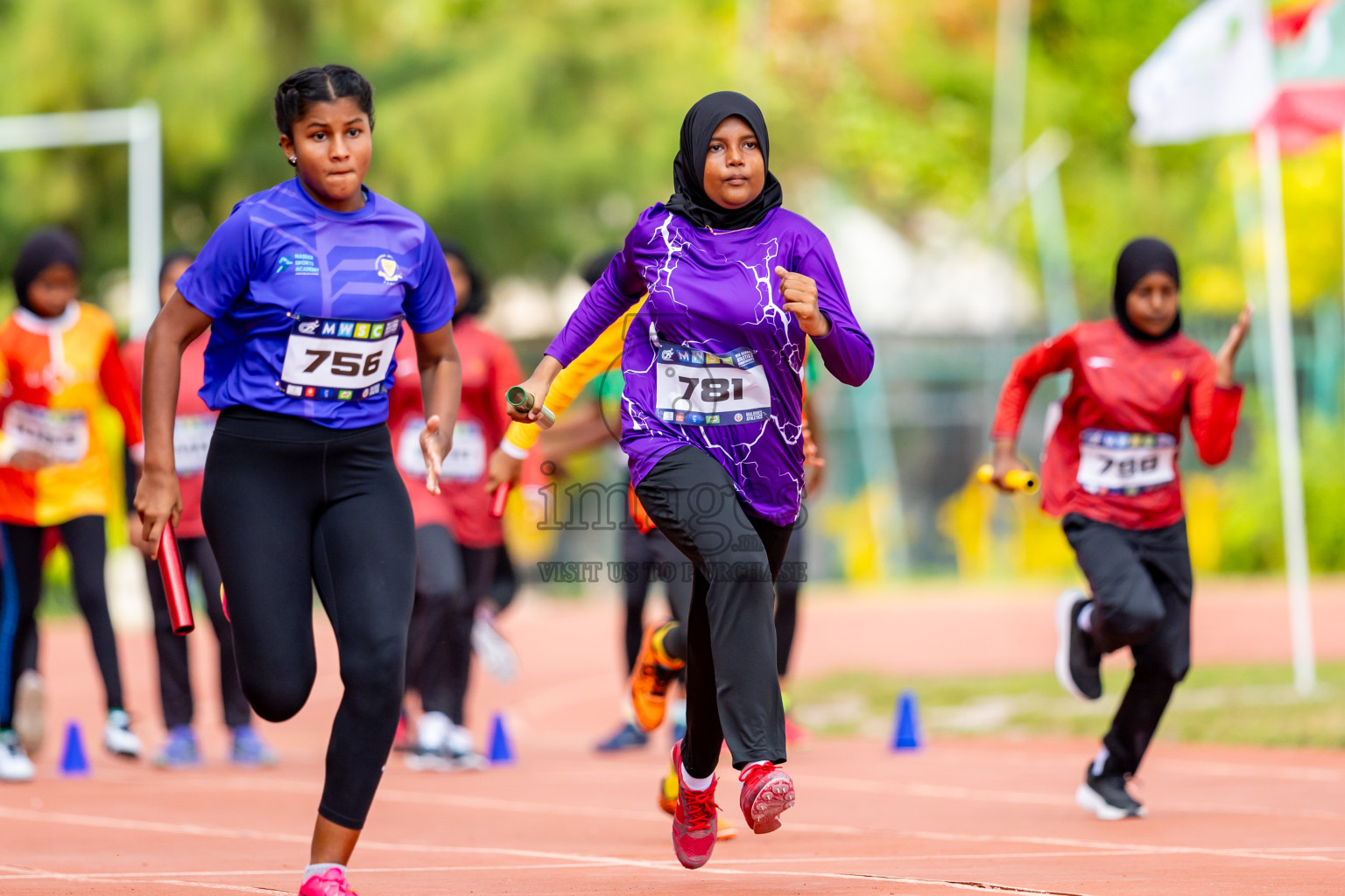 Day 6 of MWSC Interschool Athletics Championships 2024 held in Hulhumale Running Track, Hulhumale, Maldives on Thursday, 14th November 2024. Photos by: Nausham Waheed / Images.mv